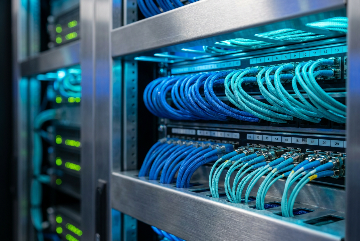 Network cabling in UK data centre